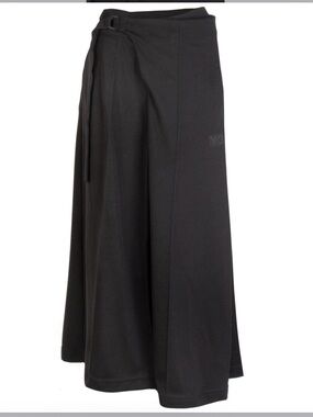 Y-3 Women's Black Maxi Skirt with Wrap Detail